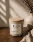 Load image into Gallery viewer, Lavender Driftwood Luxe Soy Candle, Cream

