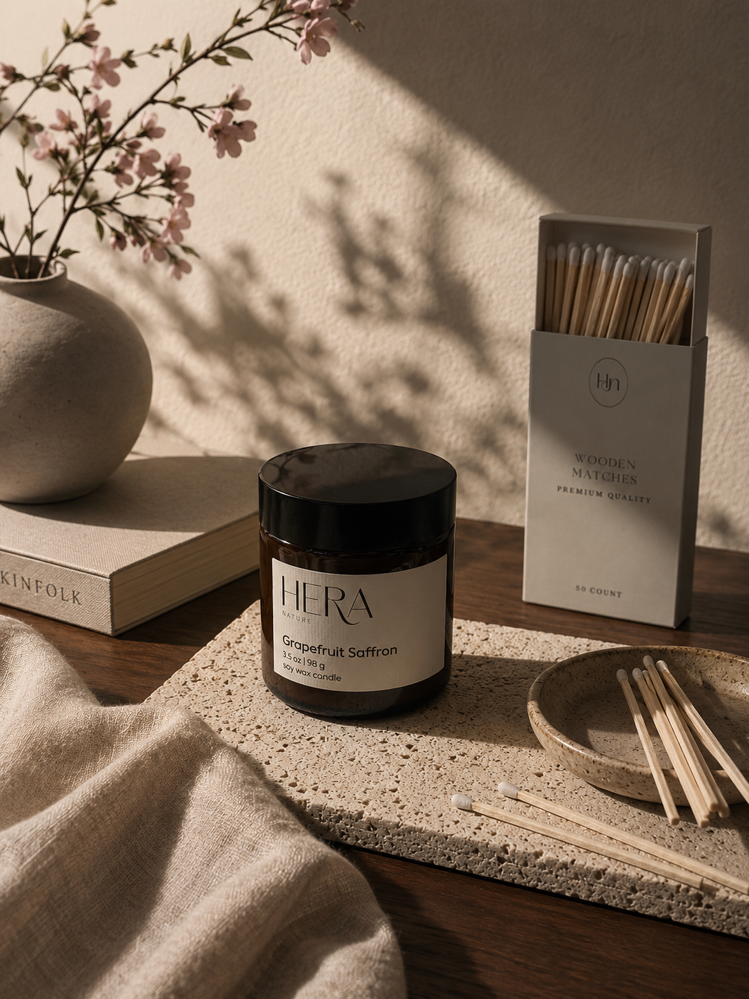 Grapefruit Saffron Travel Soy Candle