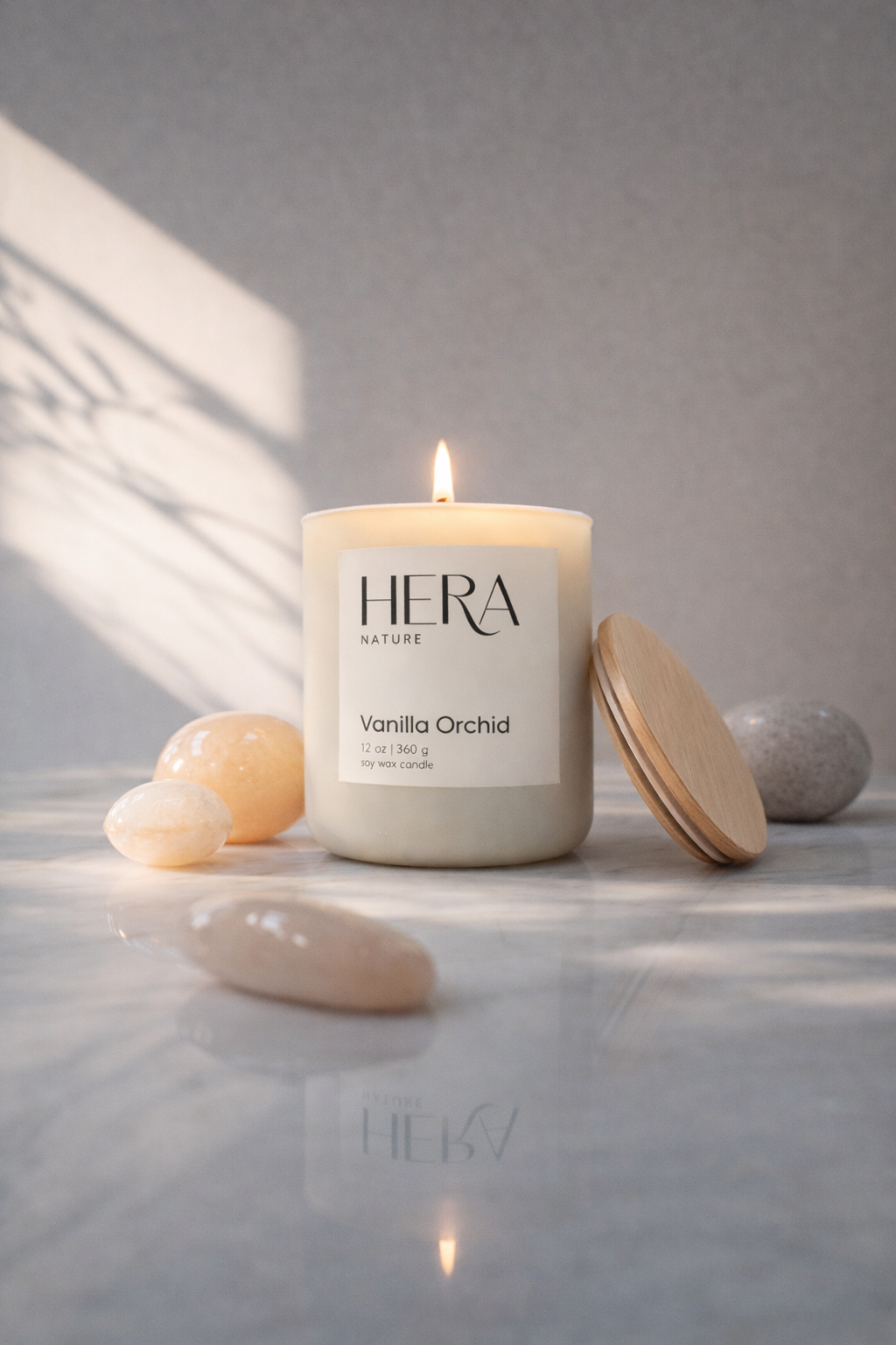 Vanilla Orchid Luxe Soy Candle, Cream