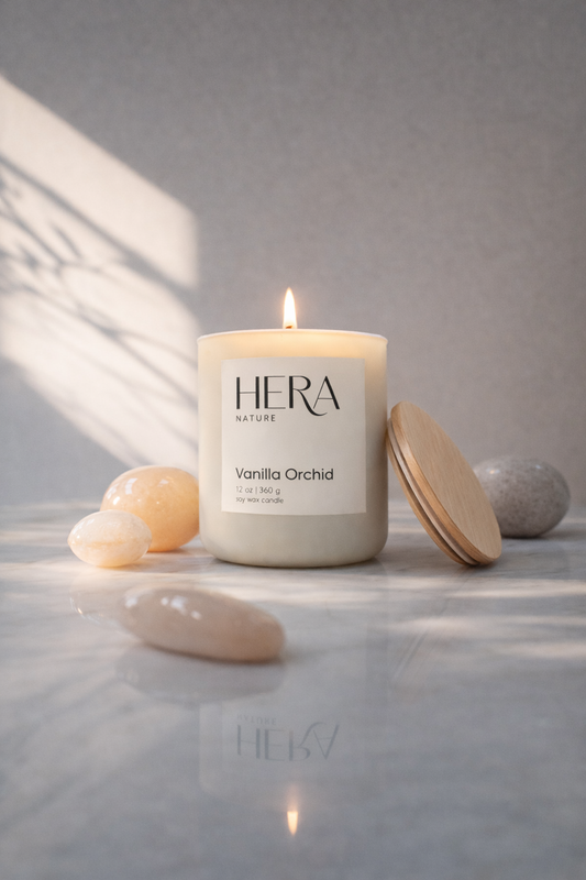 Vanilla Orchid Luxe Soy Candle, Cream