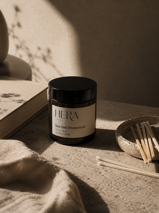 Sea Salt Rosewood Travel Soy Candle