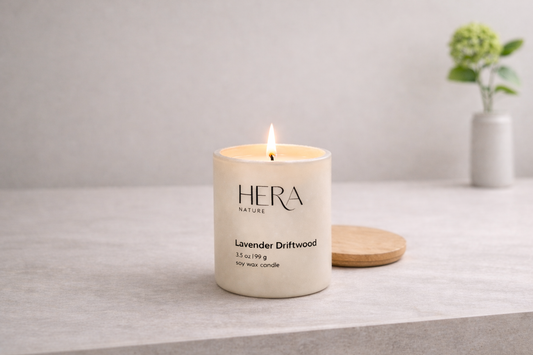 Lavender Driftwood Travel Soy Candle