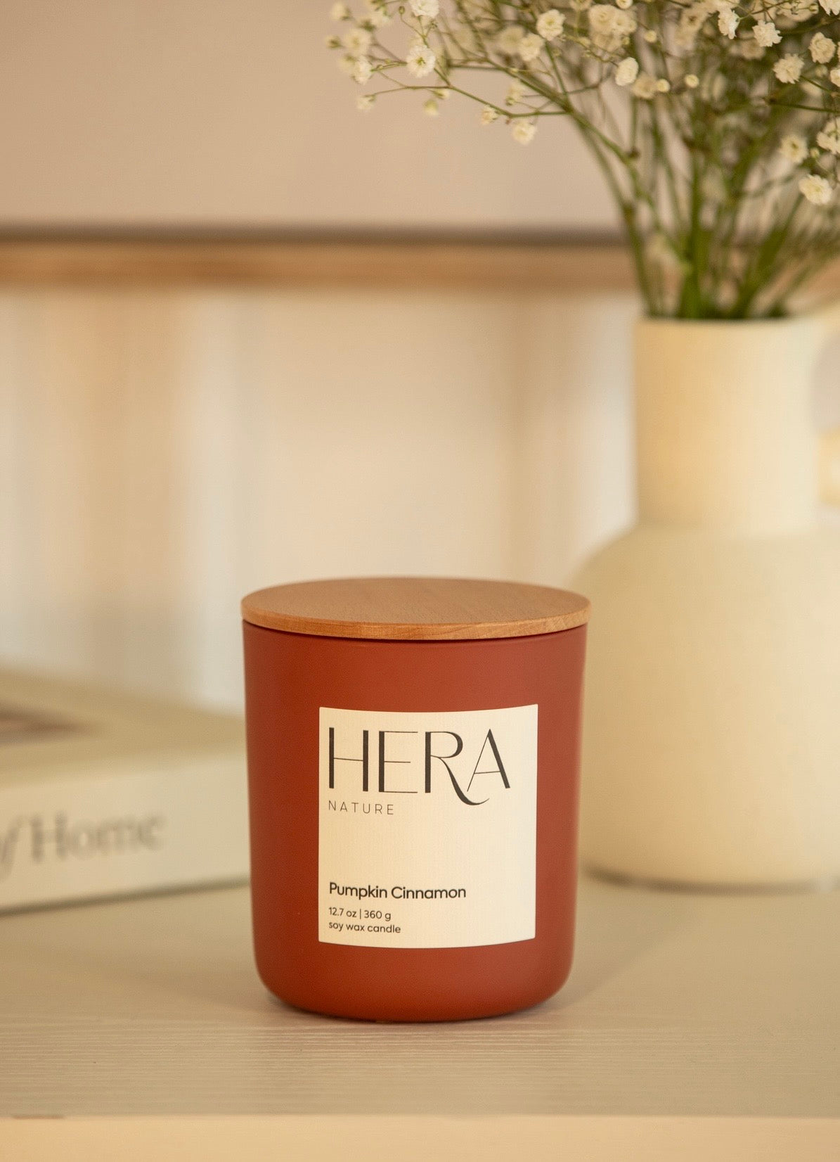 Pumpkin Cinnamon Soy Candle, Cream
