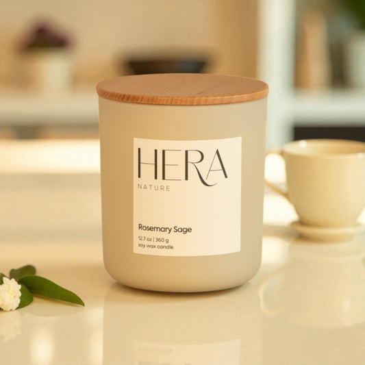 Lavender Driftwood Luxe Soy Candle, Cream