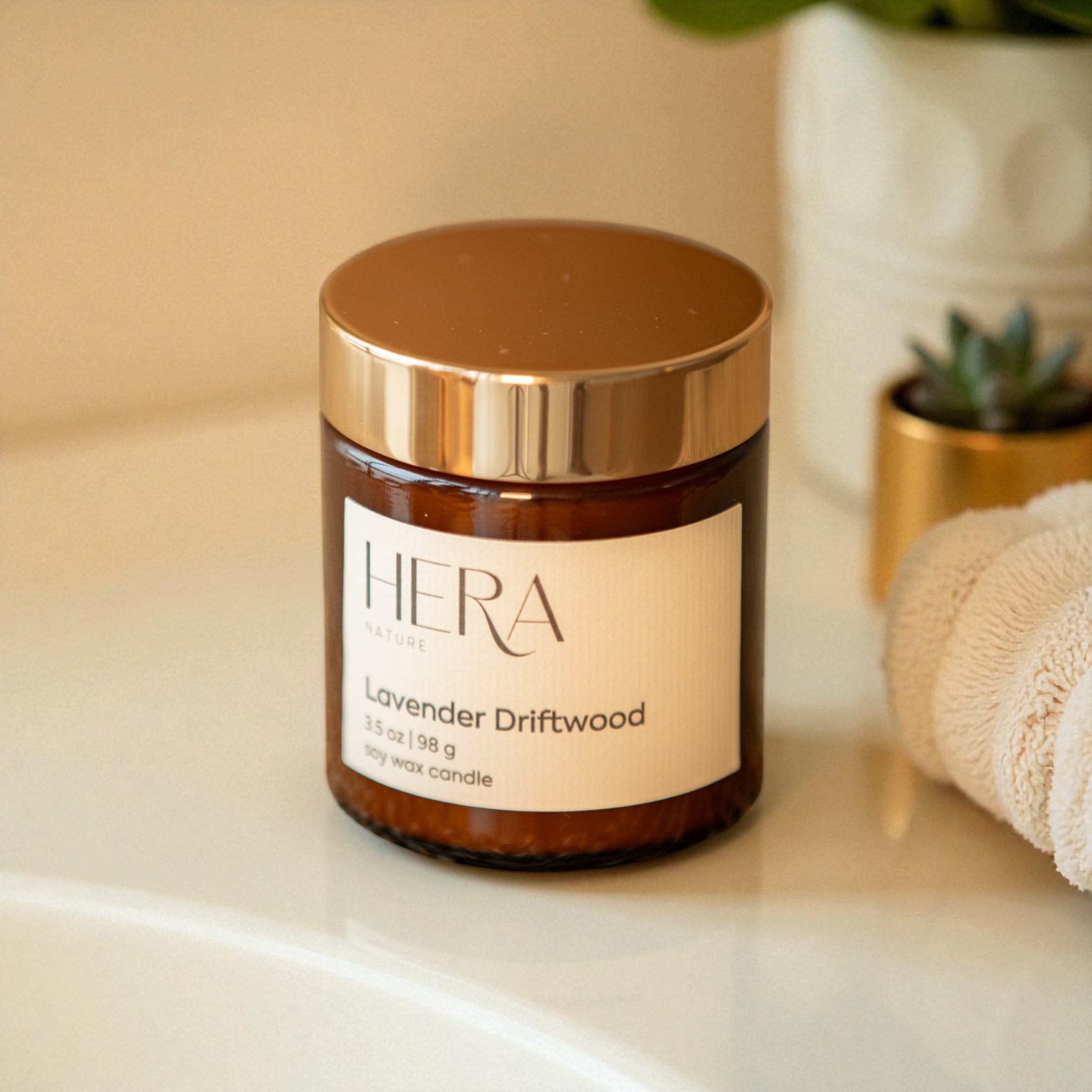 Lavender Driftwood Travel Soy Candle