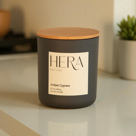 Juniper + Cypress Luxe Soy Candle, Cream