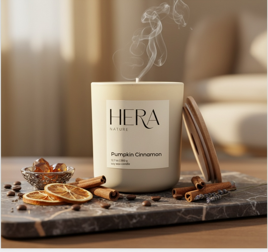 Pumpkin Cinnamon Soy Candle, Cream